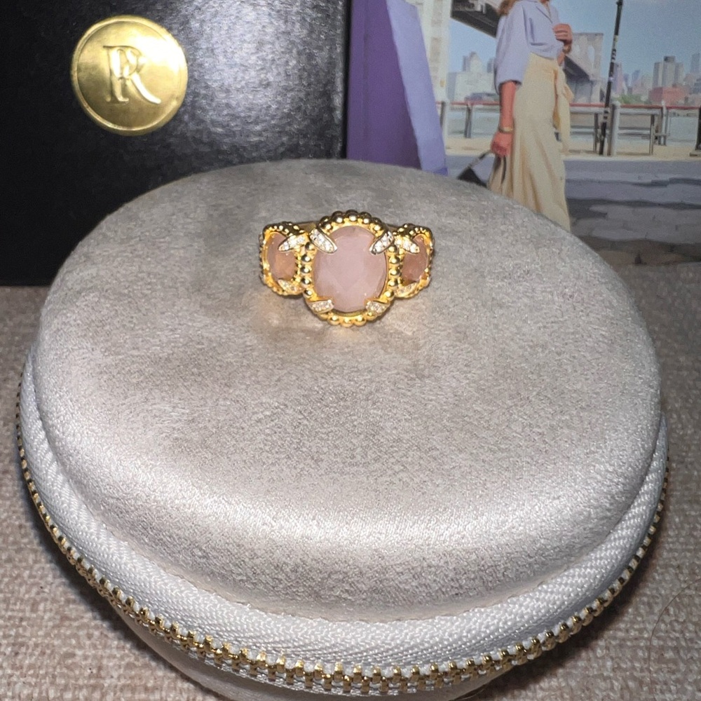 Freida Rothman Ring with Pink Gemstone Accent - Women's Jewelry